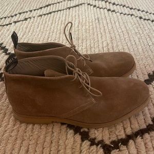 NEW!! AllSaints Chukka Boot Mens 11 Rhett Suede Taupe Leather EU 44